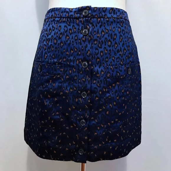 Banana Republic NWT Mini Leopard Print Skirt Women 14 - Picture 2 of 9